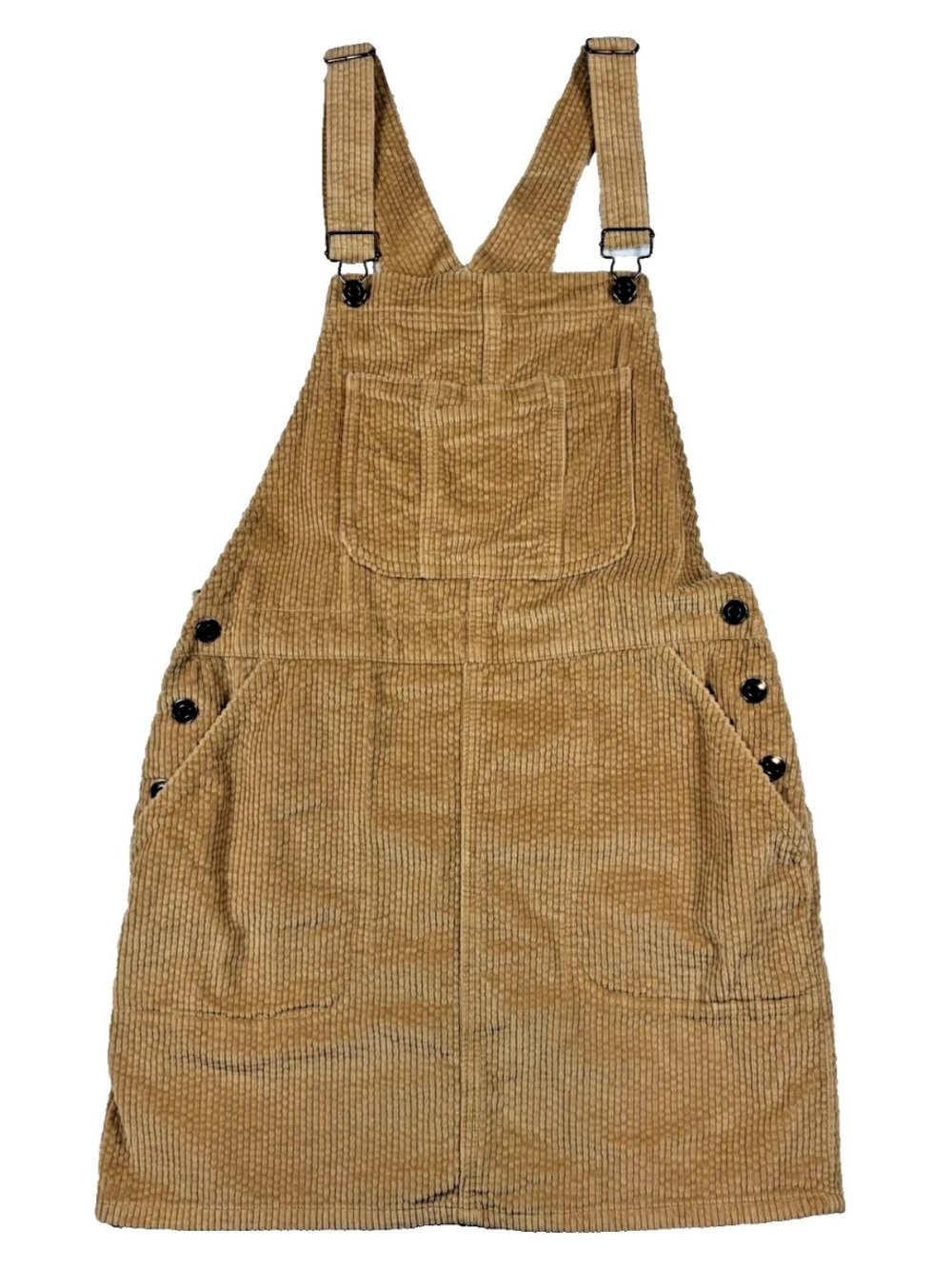 Corduroy Overall Dress Womens S Tan Mini Bib Jumper Pinafor Fall Preppy Academia